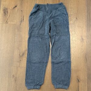 aerie Charcoal Gray Sherpa Half-Zip Joggers